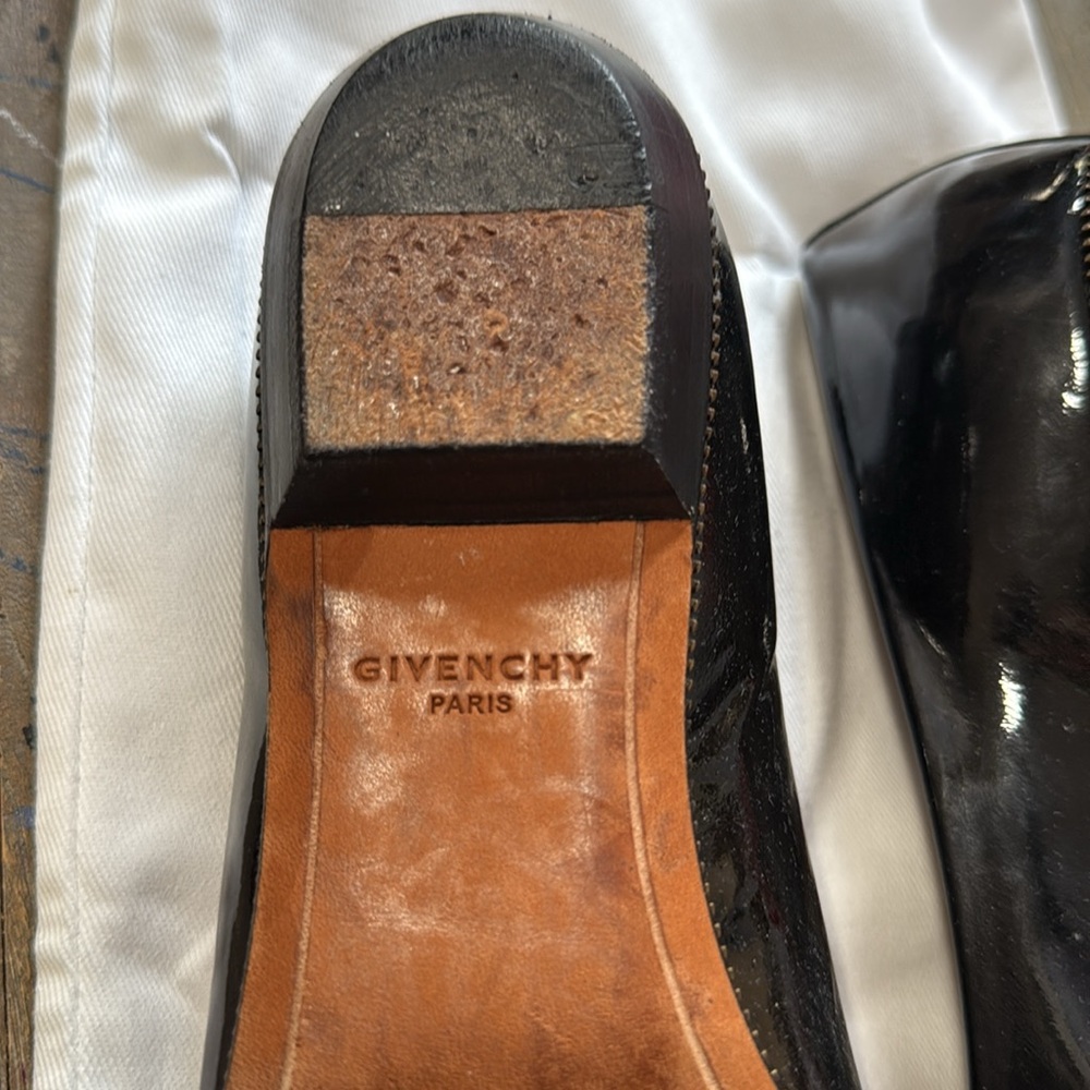 Givenchy Black Flats with Zipper Detail Size 7/7.5 - Picture 3 of 11